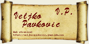 Veljko Pavković vizit kartica